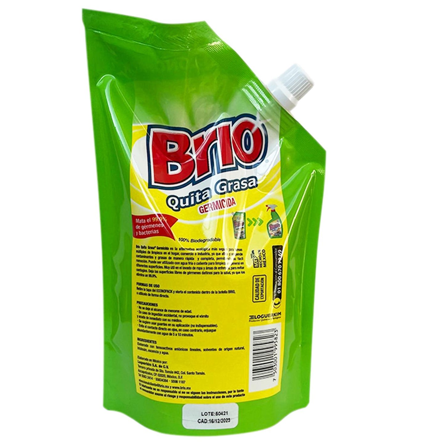 BRIO QUITA GRASA GERMICIDA ECONOPACK 500ML