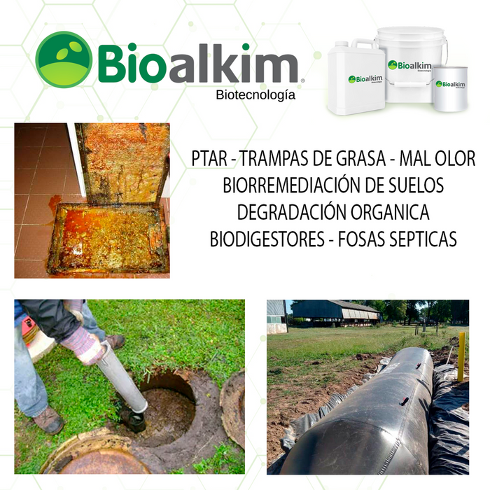 500grs - BACTERIAS ENZIMAS TRATAMIENTO FOSAS SEPTICAS BIODIGESTORES